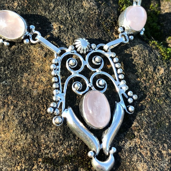 SOLD Rose quartz necklace - Picture 8 of 8